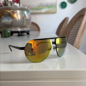 Target Black and Yellow Aviator Sunglasses